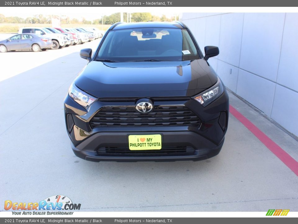 2021 Toyota RAV4 LE Midnight Black Metallic / Black Photo #3