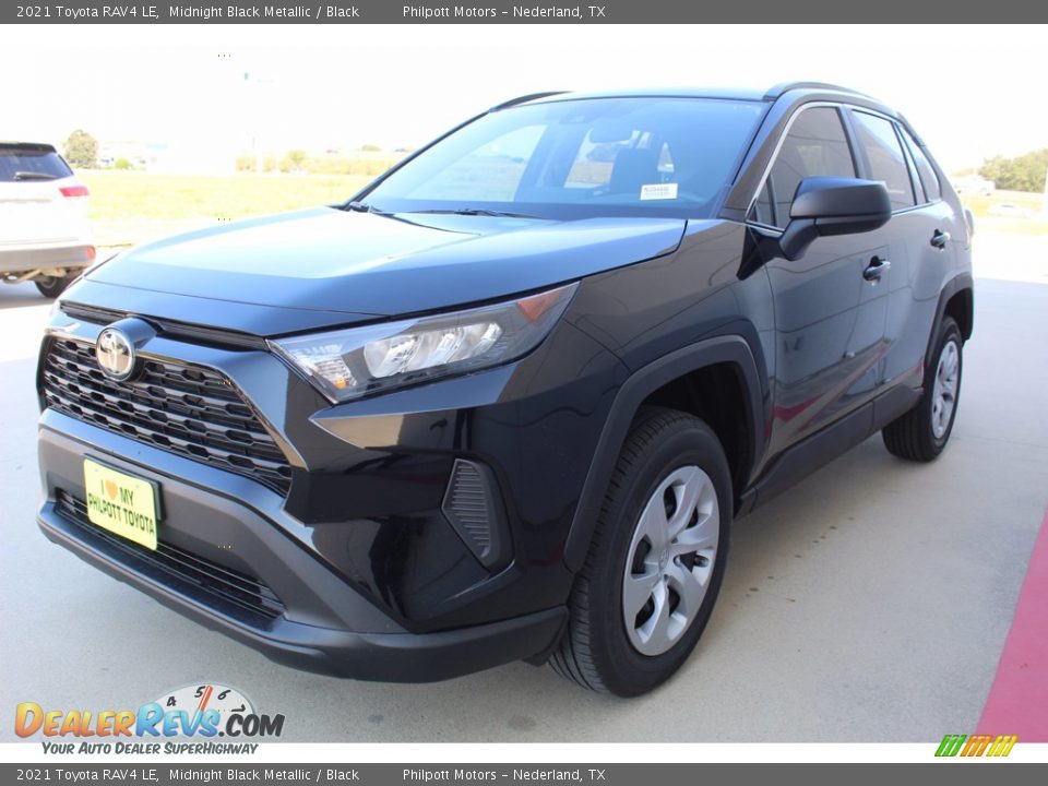 2021 Toyota RAV4 LE Midnight Black Metallic / Black Photo #4