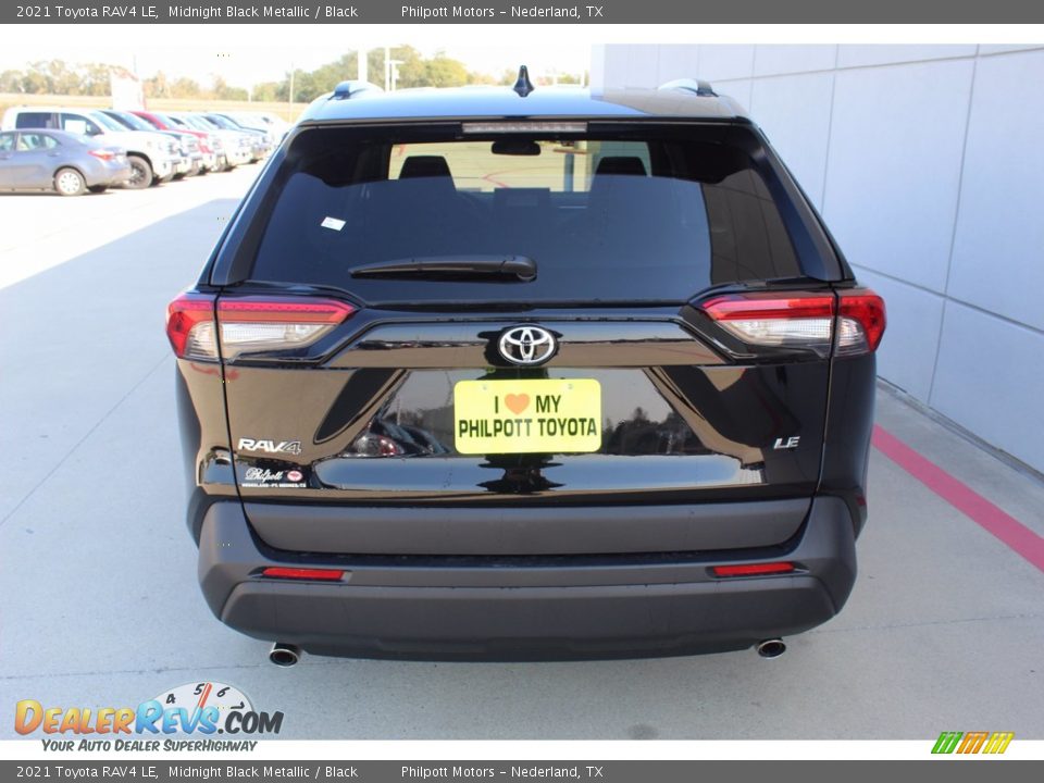 2021 Toyota RAV4 LE Midnight Black Metallic / Black Photo #7