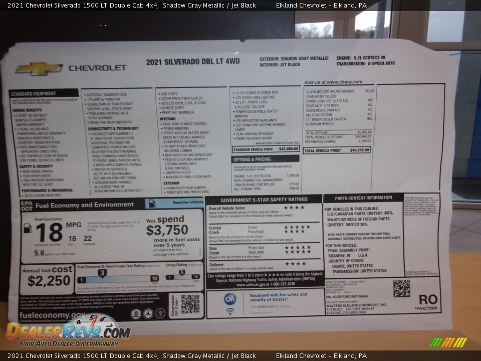 2021 Chevrolet Silverado 1500 LT Double Cab 4x4 Shadow Gray Metallic / Jet Black Photo #32