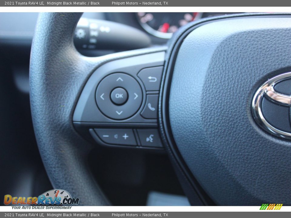 2021 Toyota RAV4 LE Midnight Black Metallic / Black Photo #11