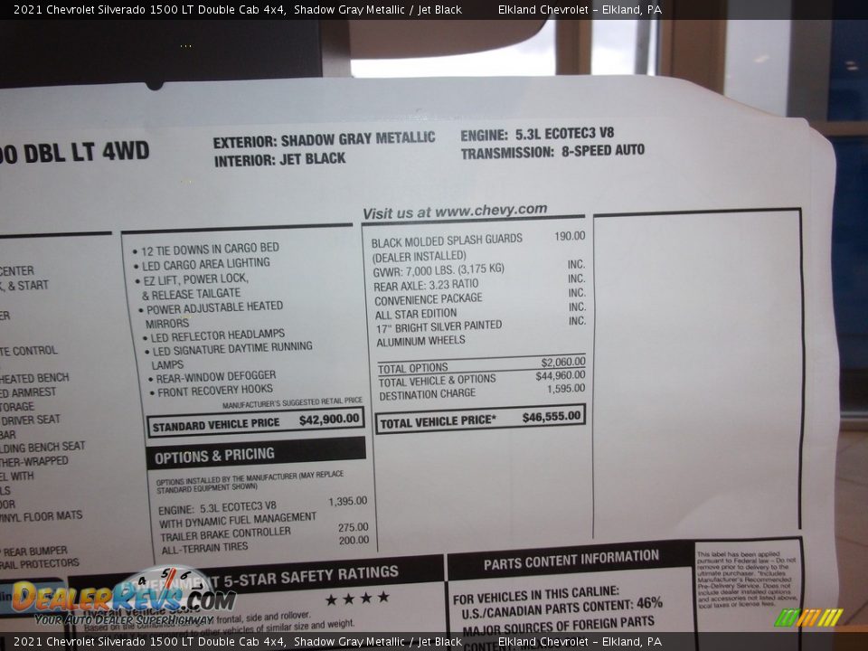 2021 Chevrolet Silverado 1500 LT Double Cab 4x4 Shadow Gray Metallic / Jet Black Photo #34