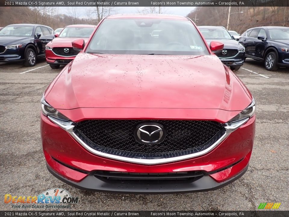 2021 Mazda CX-5 Signature AWD Soul Red Crystal Metallic / Caturra Brown Photo #4