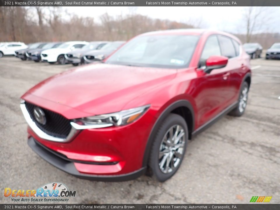 2021 Mazda CX-5 Signature AWD Soul Red Crystal Metallic / Caturra Brown Photo #5