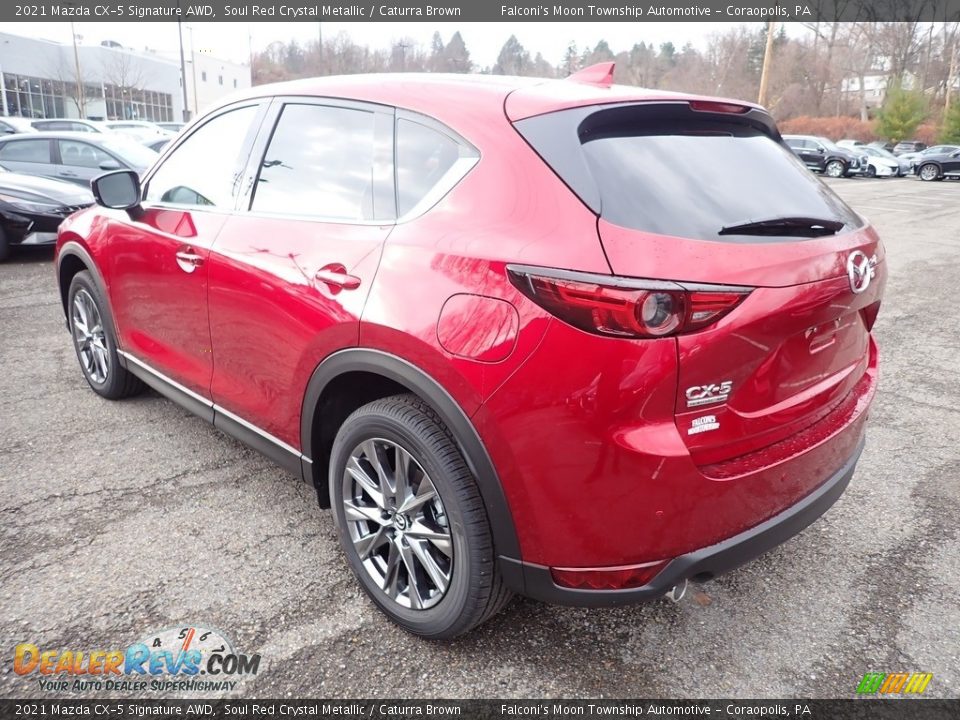 2021 Mazda CX-5 Signature AWD Soul Red Crystal Metallic / Caturra Brown Photo #6