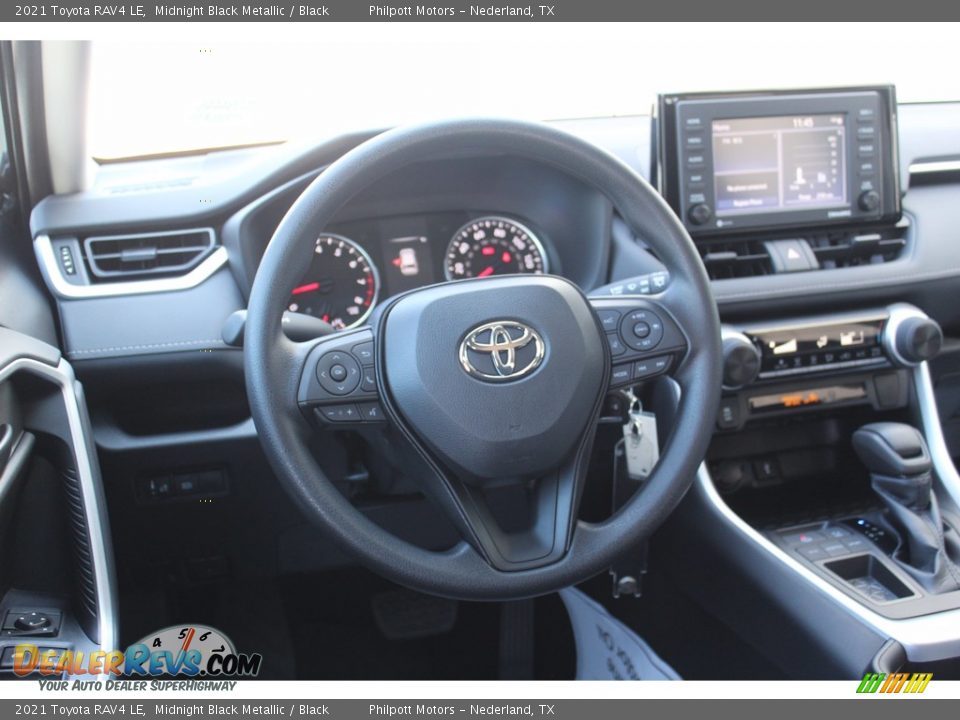 2021 Toyota RAV4 LE Midnight Black Metallic / Black Photo #21