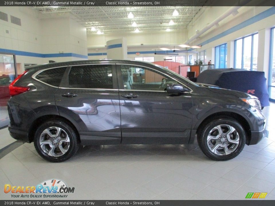 2018 Honda CR-V EX AWD Gunmetal Metallic / Gray Photo #4