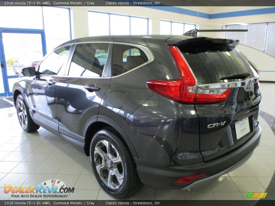 2018 Honda CR-V EX AWD Gunmetal Metallic / Gray Photo #9