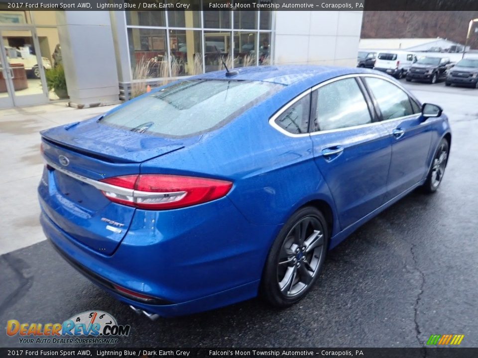 2017 Ford Fusion Sport AWD Lightning Blue / Dark Earth Grey Photo #2