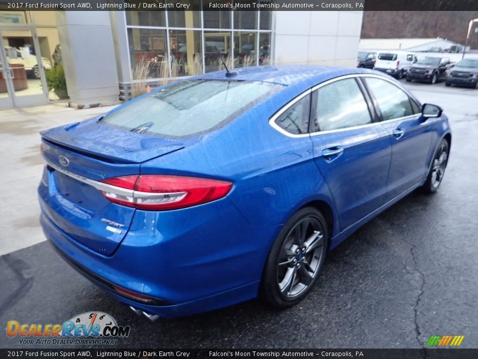 2017 Ford Fusion Sport AWD Lightning Blue / Dark Earth Grey Photo #2