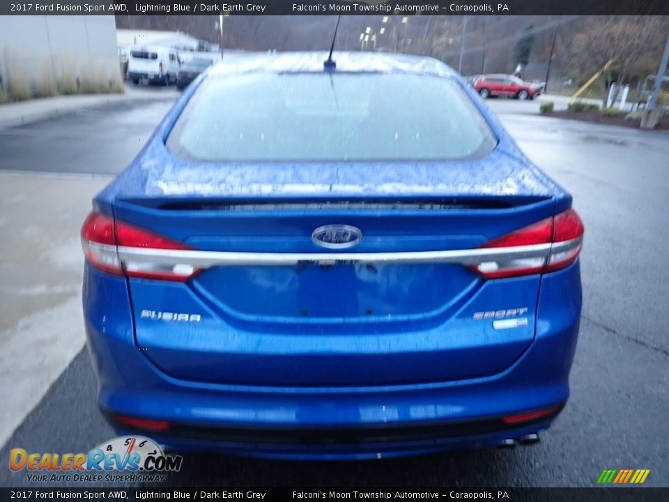 2017 Ford Fusion Sport AWD Lightning Blue / Dark Earth Grey Photo #3