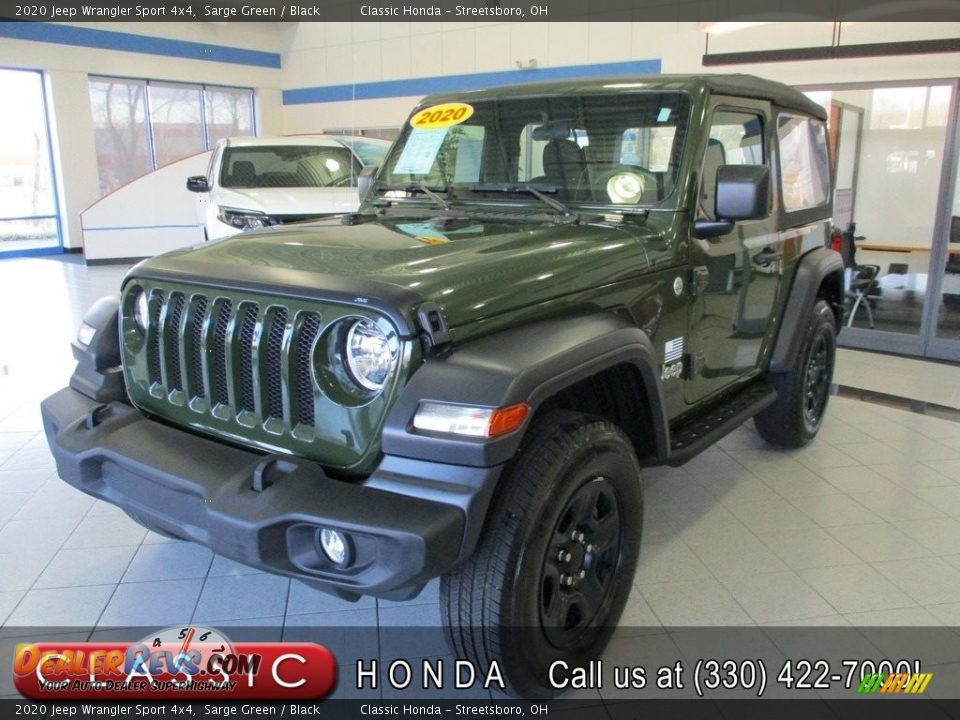 2020 Jeep Wrangler Sport 4x4 Sarge Green / Black Photo #1