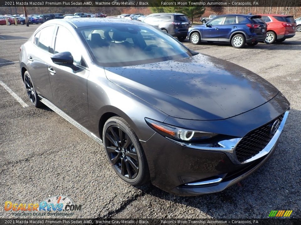 2021 Mazda Mazda3 Premium Plus Sedan AWD Machine Gray Metallic / Black Photo #3