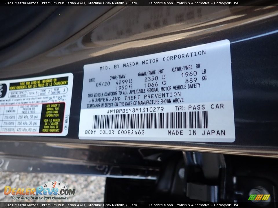 2021 Mazda Mazda3 Premium Plus Sedan AWD Machine Gray Metallic / Black Photo #11