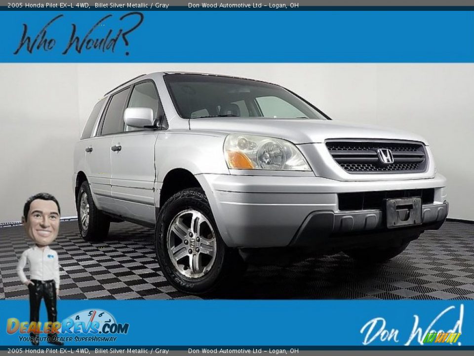 2005 Honda Pilot EX-L 4WD Billet Silver Metallic / Gray Photo #1