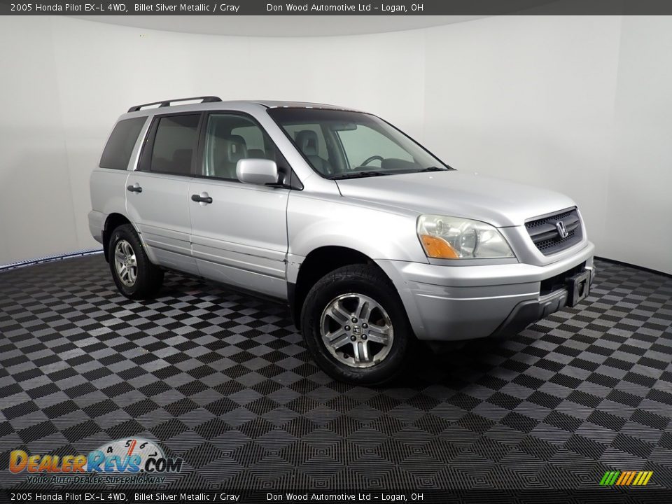 2005 Honda Pilot EX-L 4WD Billet Silver Metallic / Gray Photo #3