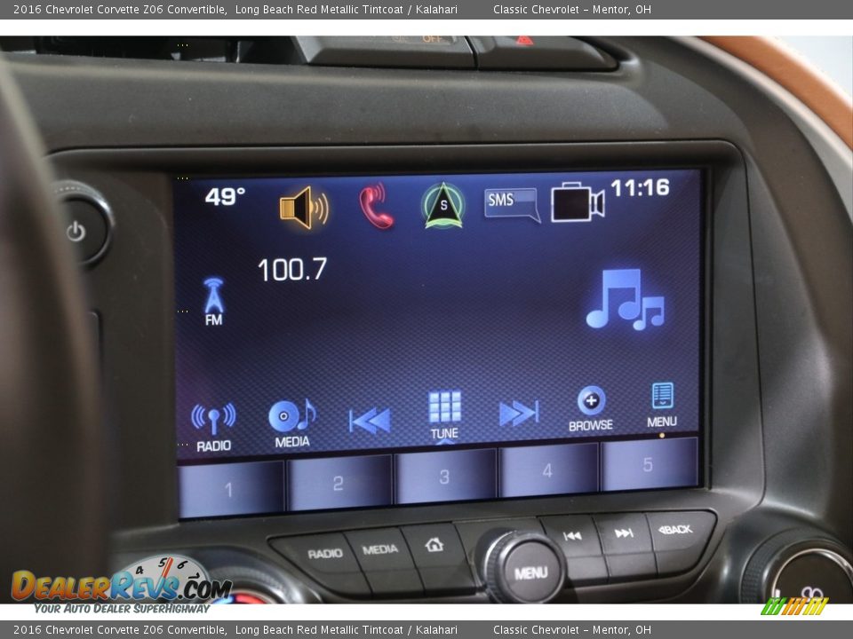 Controls of 2016 Chevrolet Corvette Z06 Convertible Photo #17