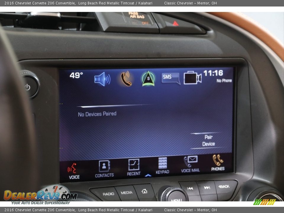 Controls of 2016 Chevrolet Corvette Z06 Convertible Photo #18