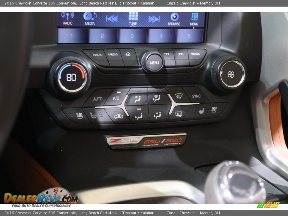 Controls of 2016 Chevrolet Corvette Z06 Convertible Photo #24