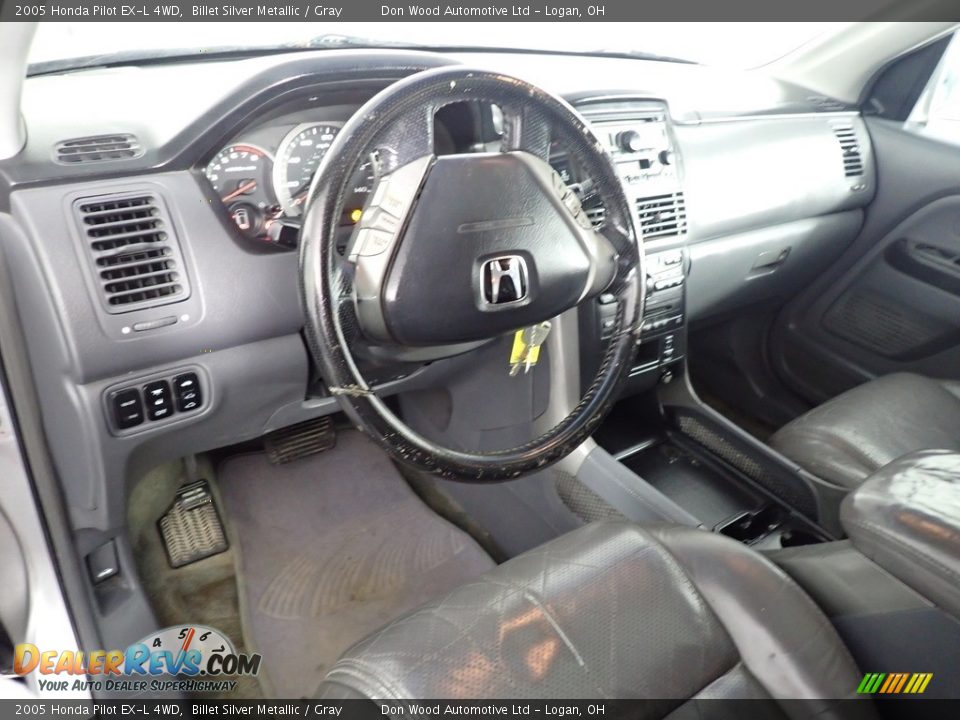 2005 Honda Pilot EX-L 4WD Billet Silver Metallic / Gray Photo #28