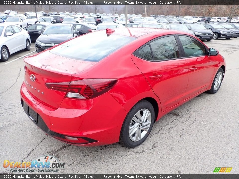 2020 Hyundai Elantra Value Edition Scarlet Red Pearl / Beige Photo #2