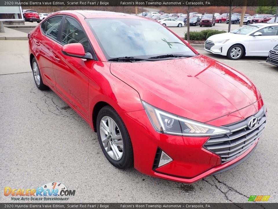 2020 Hyundai Elantra Value Edition Scarlet Red Pearl / Beige Photo #3