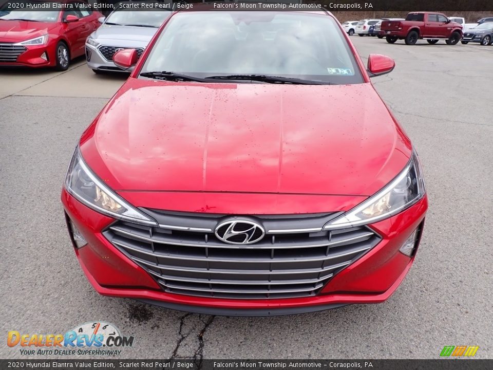 2020 Hyundai Elantra Value Edition Scarlet Red Pearl / Beige Photo #4