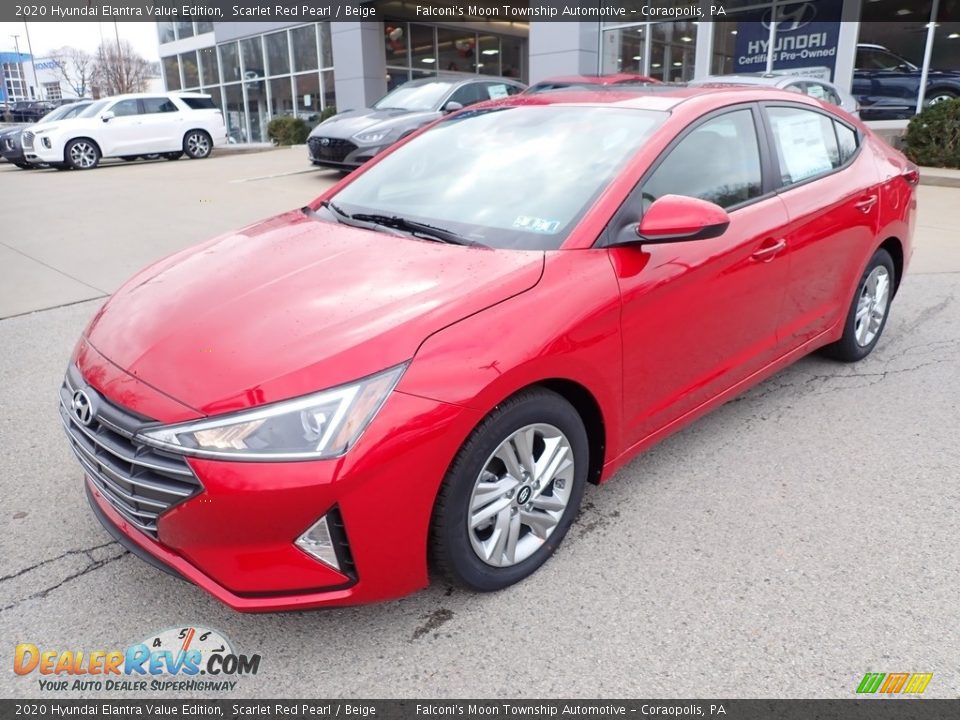 2020 Hyundai Elantra Value Edition Scarlet Red Pearl / Beige Photo #5