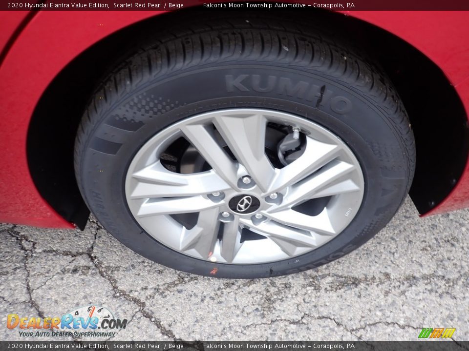 2020 Hyundai Elantra Value Edition Scarlet Red Pearl / Beige Photo #7