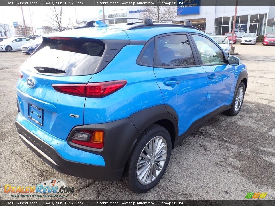 2021 Hyundai Kona SEL AWD Surf Blue / Black Photo #2