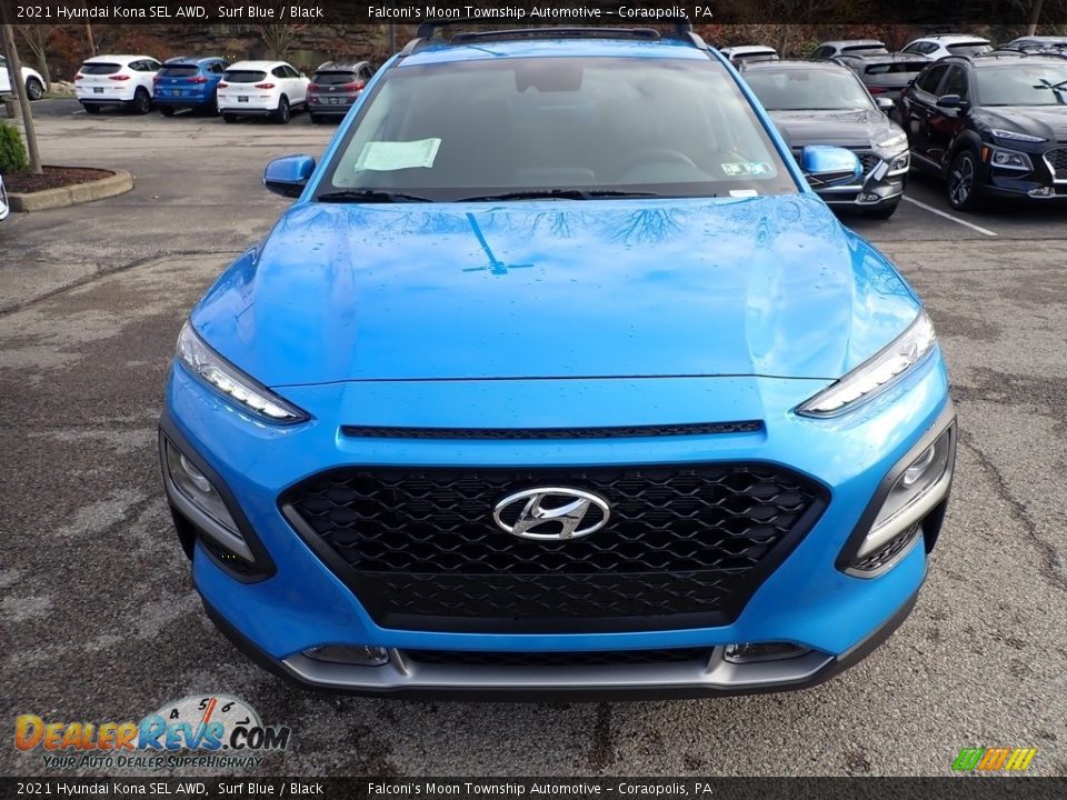 2021 Hyundai Kona SEL AWD Surf Blue / Black Photo #4