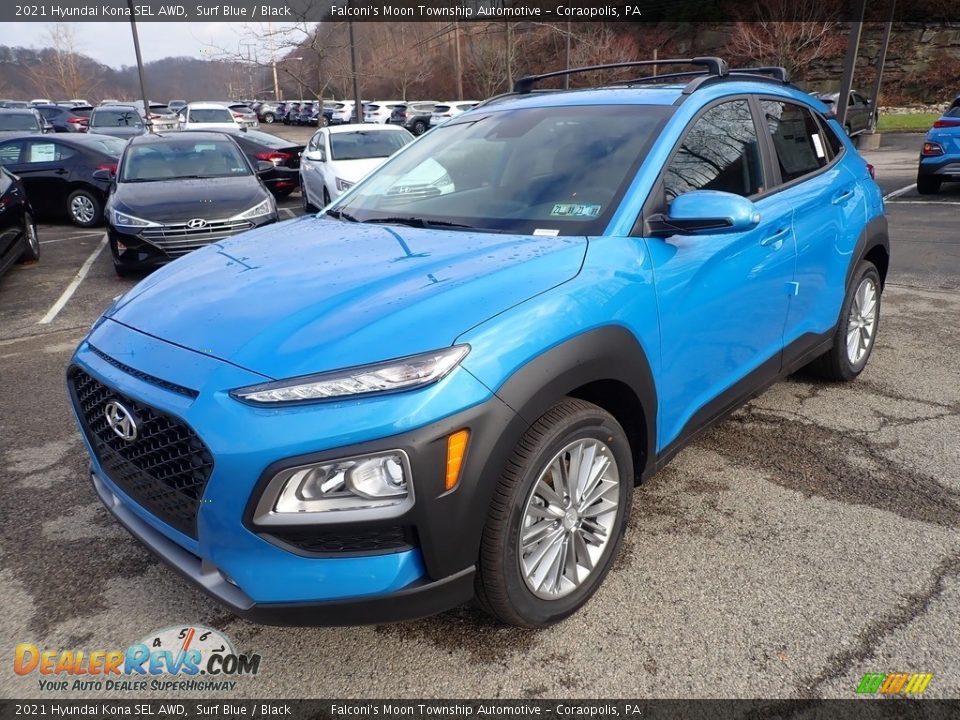 2021 Hyundai Kona SEL AWD Surf Blue / Black Photo #5