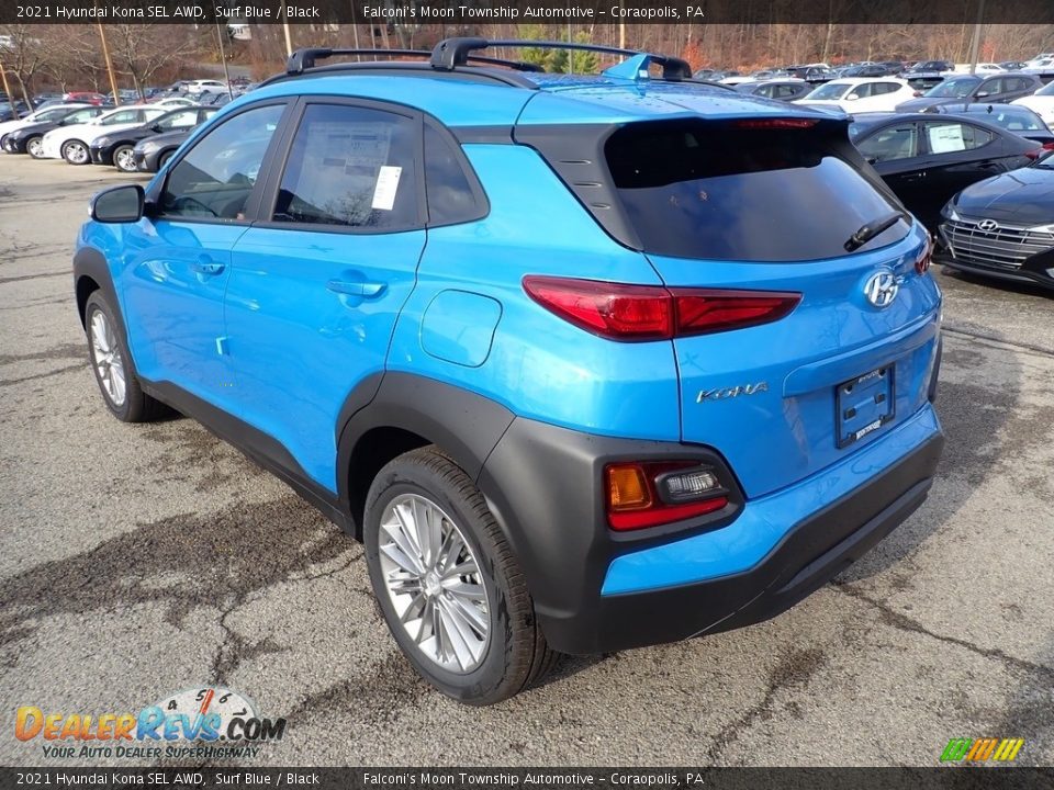 2021 Hyundai Kona SEL AWD Surf Blue / Black Photo #6