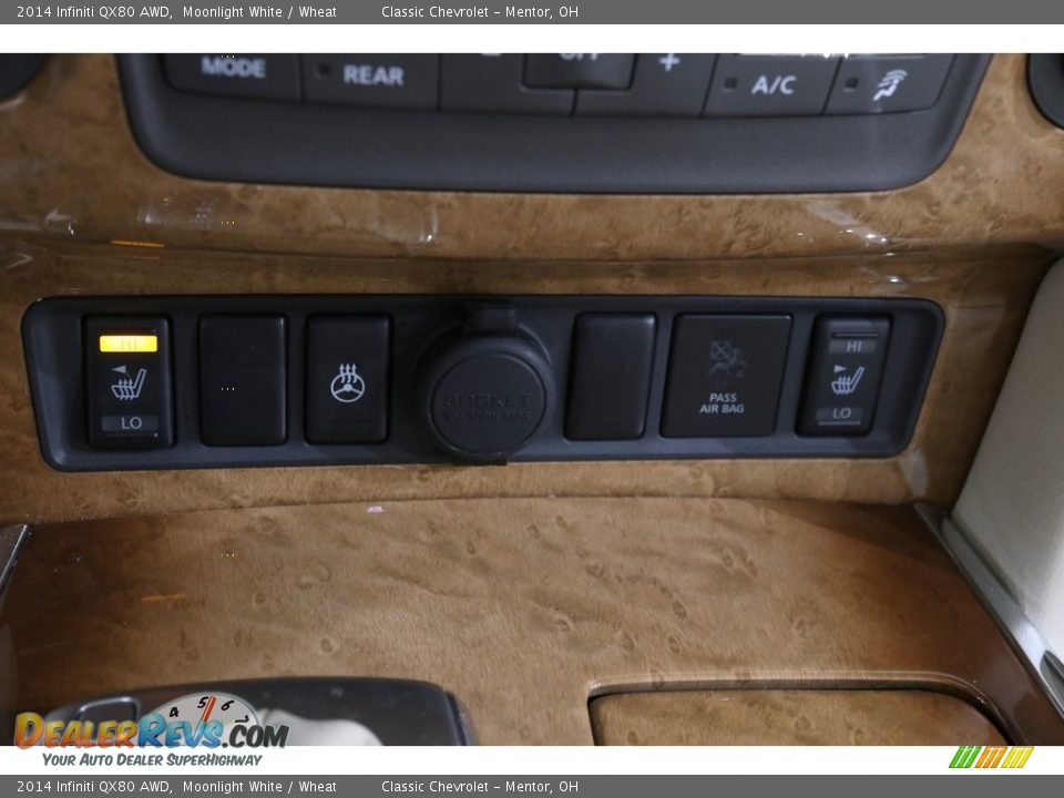 2014 Infiniti QX80 AWD Moonlight White / Wheat Photo #26