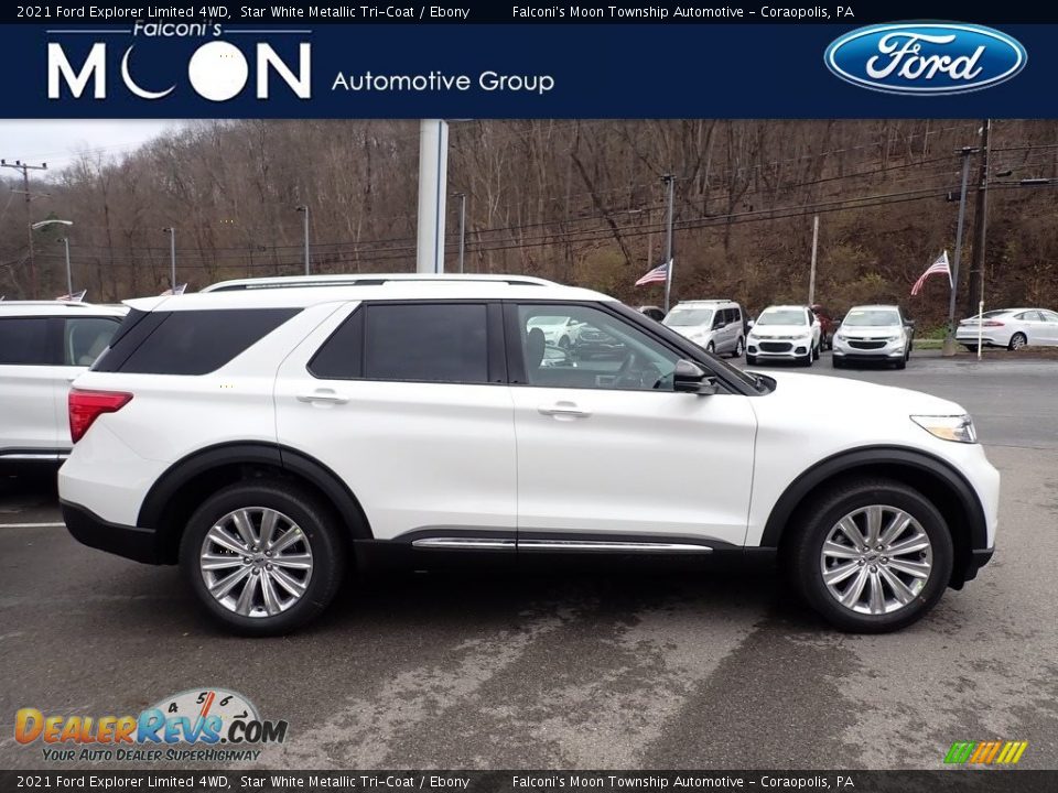 2021 Ford Explorer Limited 4WD Star White Metallic Tri-Coat / Ebony Photo #1