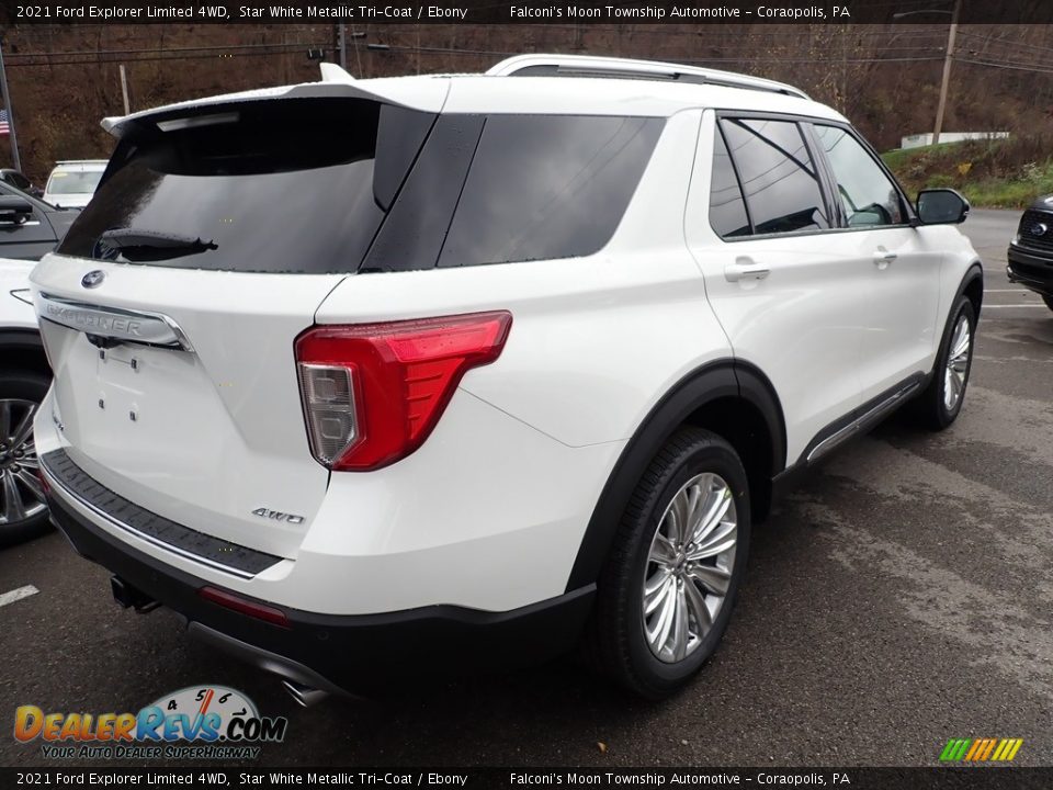 2021 Ford Explorer Limited 4WD Star White Metallic Tri-Coat / Ebony Photo #2