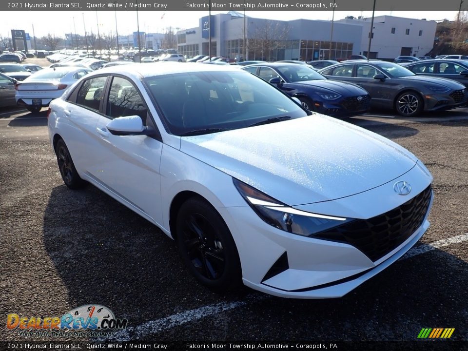 2021 Hyundai Elantra SEL Quartz White / Medium Gray Photo #3