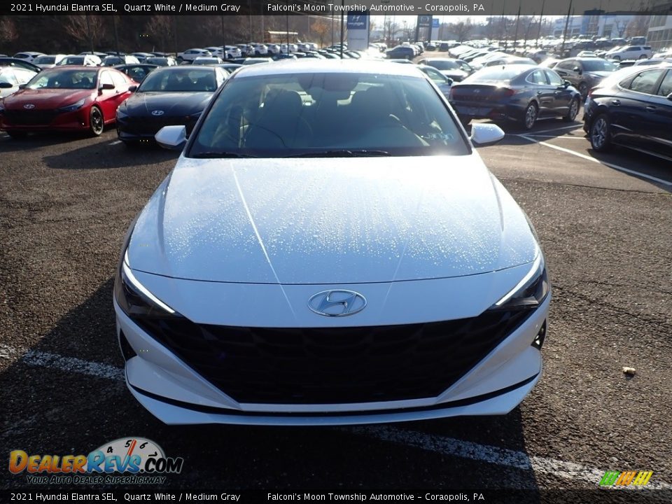 2021 Hyundai Elantra SEL Quartz White / Medium Gray Photo #4