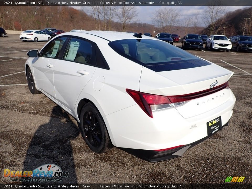 2021 Hyundai Elantra SEL Quartz White / Medium Gray Photo #6