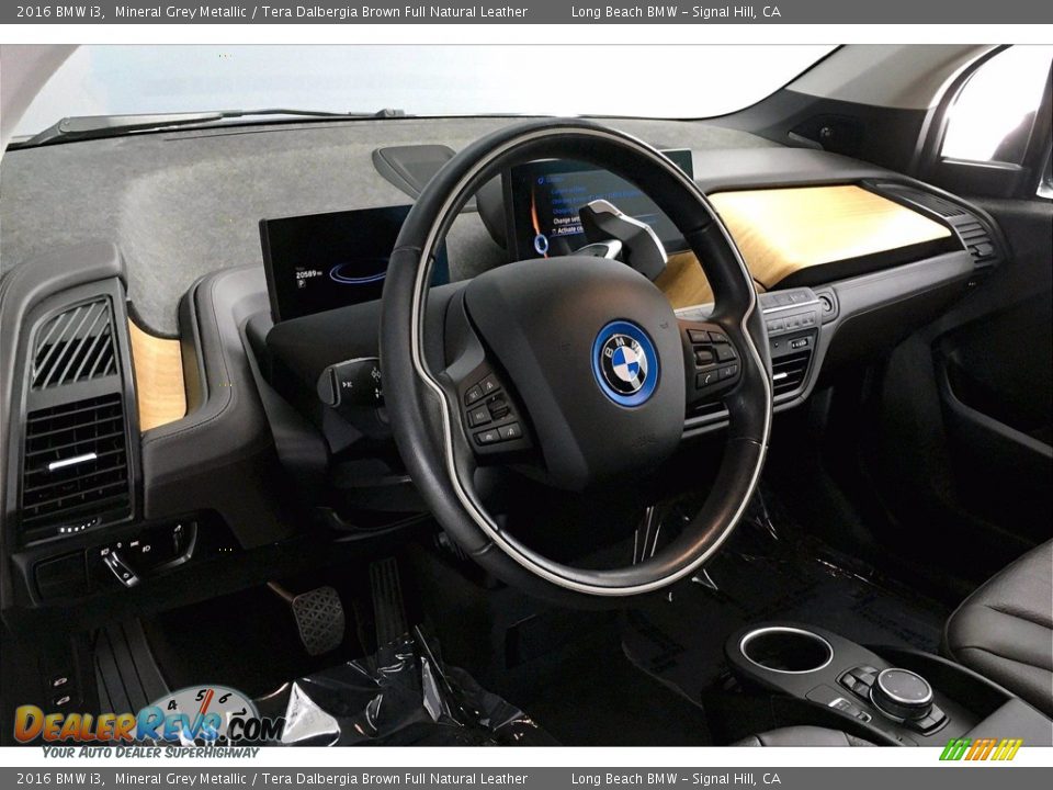 2016 BMW i3 Mineral Grey Metallic / Tera Dalbergia Brown Full Natural Leather Photo #21