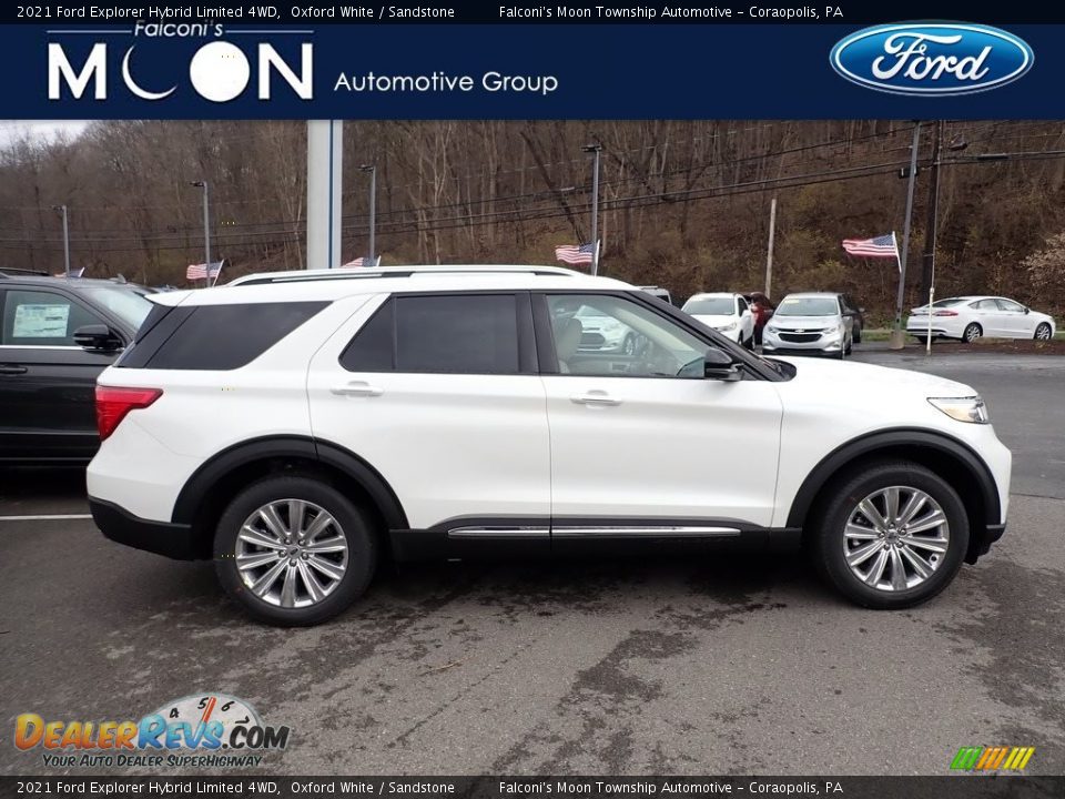 2021 Ford Explorer Hybrid Limited 4WD Oxford White / Sandstone Photo #1