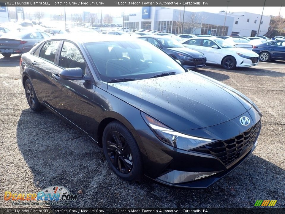 2021 Hyundai Elantra SEL Portofino Gray / Medium Gray Photo #3