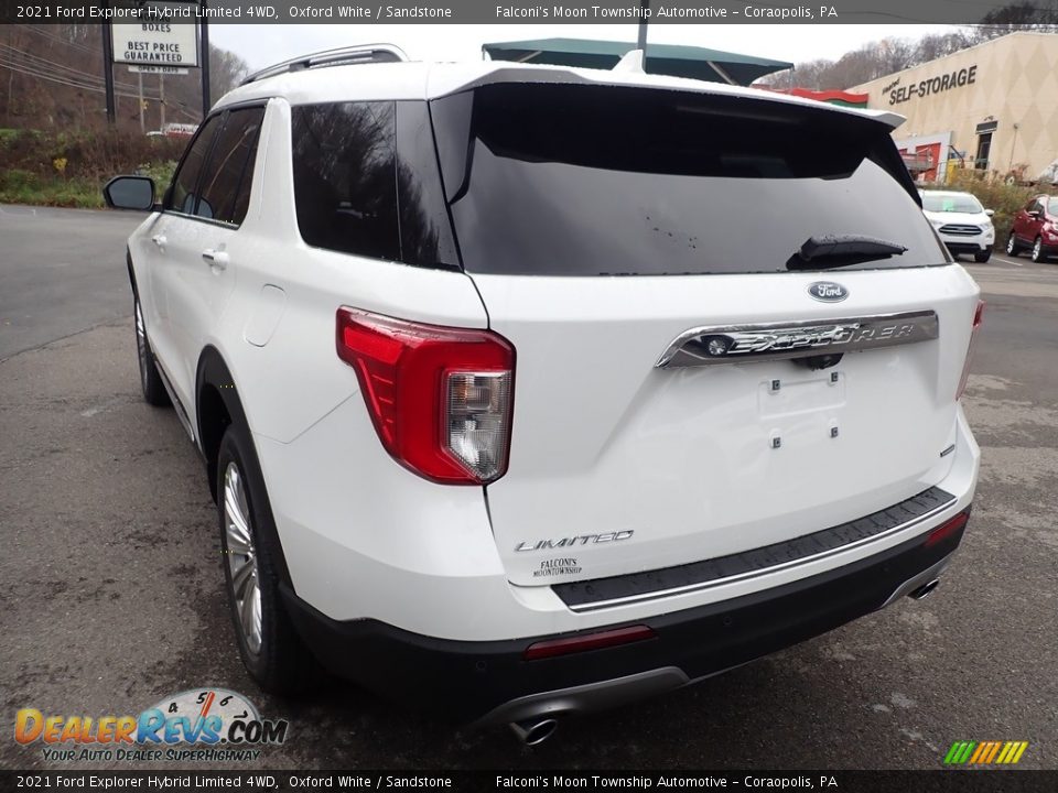 2021 Ford Explorer Hybrid Limited 4WD Oxford White / Sandstone Photo #6