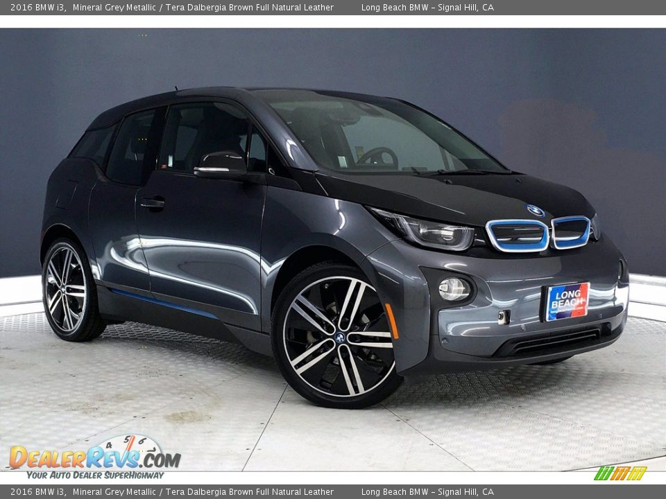 2016 BMW i3 Mineral Grey Metallic / Tera Dalbergia Brown Full Natural Leather Photo #34