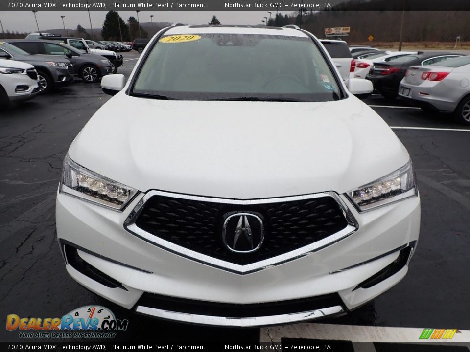 2020 Acura MDX Technology AWD Platinum White Pearl / Parchment Photo #3