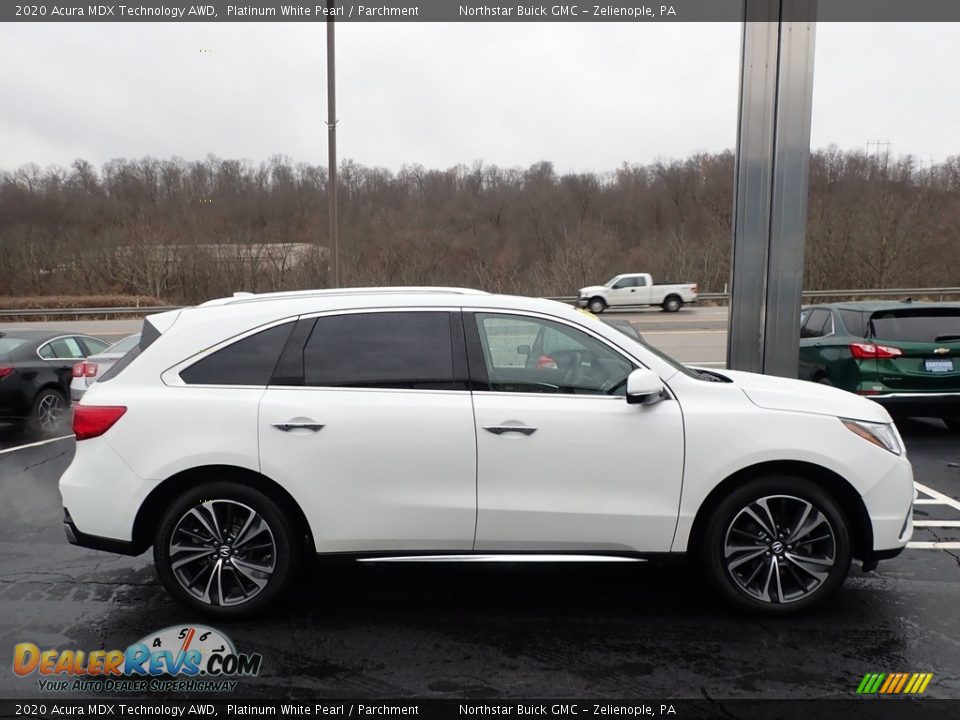 2020 Acura MDX Technology AWD Platinum White Pearl / Parchment Photo #5
