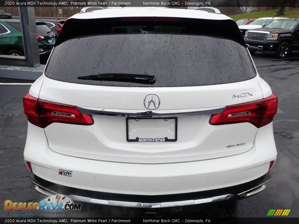2020 Acura MDX Technology AWD Platinum White Pearl / Parchment Photo #9