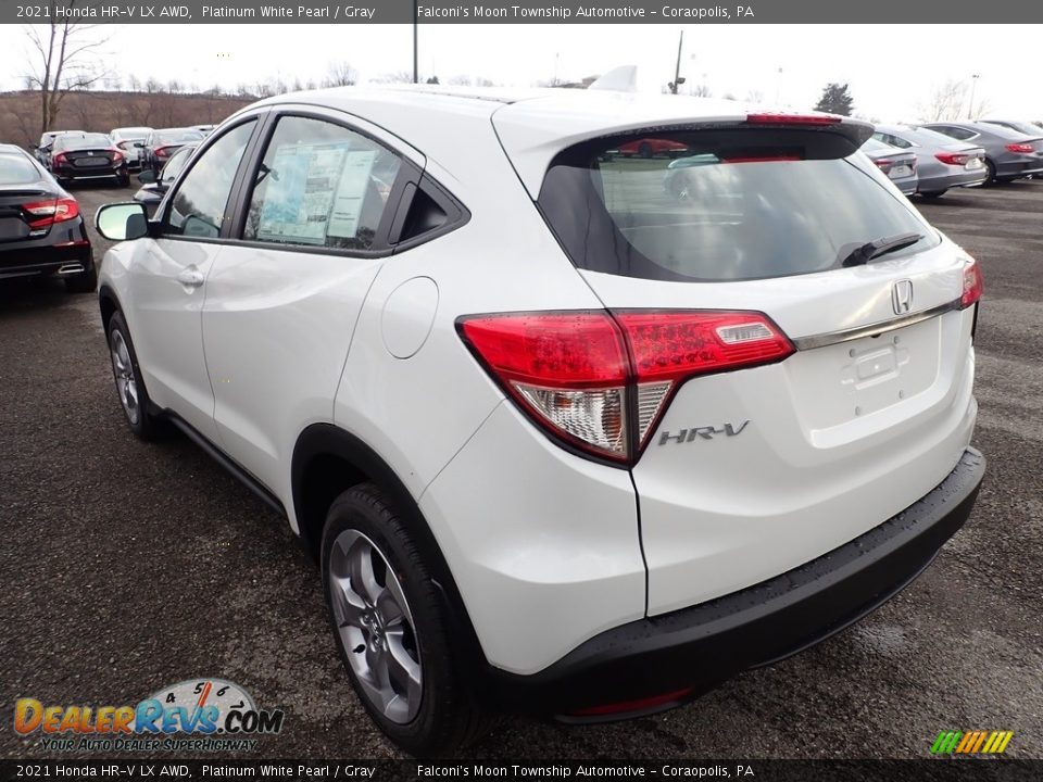 2021 Honda HR-V LX AWD Platinum White Pearl / Gray Photo #4
