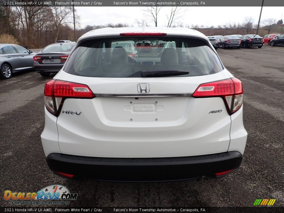 2021 Honda HR-V LX AWD Platinum White Pearl / Gray Photo #5