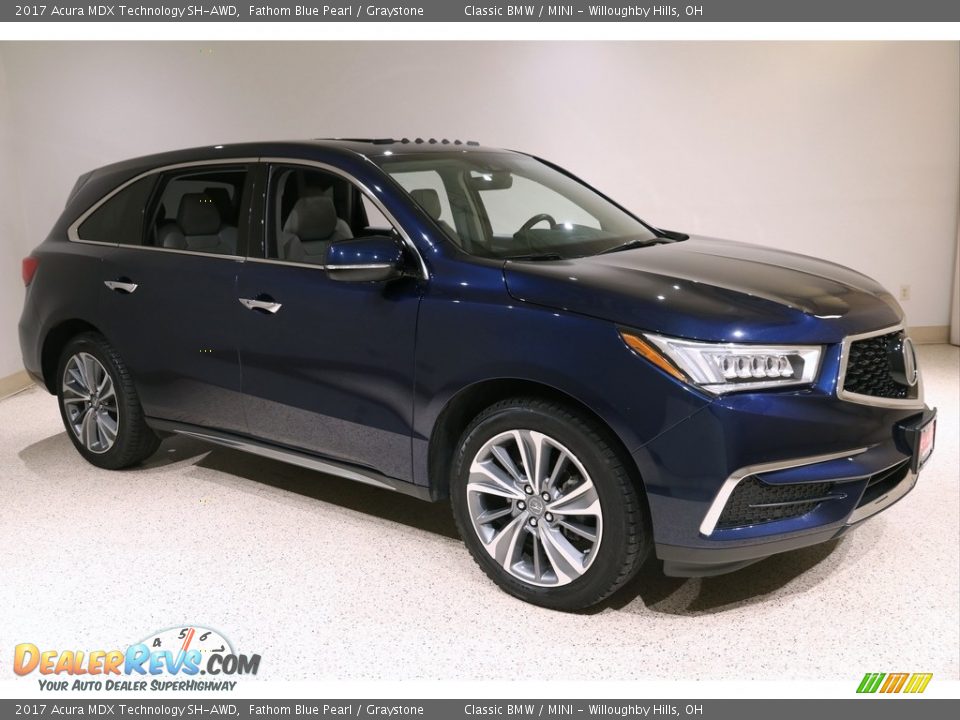 2017 Acura MDX Technology SH-AWD Fathom Blue Pearl / Graystone Photo #1